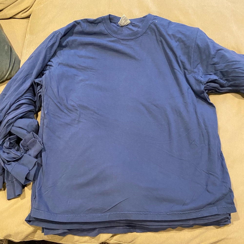 Comfort Colors Long Sleeve Tee, Size XL; Group of 3